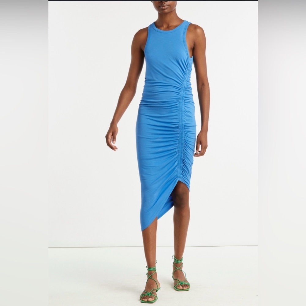 Veronica Beard sz S Haylee Dress Azure Blue maxi body contour great condition
